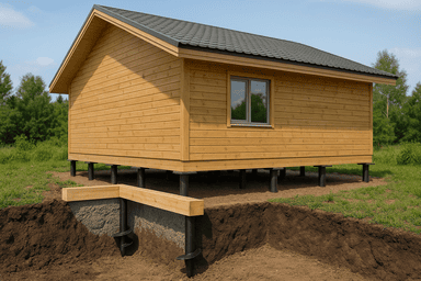 Свайно-винтовой для дома из бруса 12×12 м